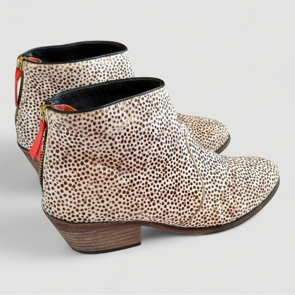 BODEN Calf Hair Ankle Boots – Spotted Animal Print, Zip Back, Size 38 (US 7.5–8) - Picture 3 of 12
